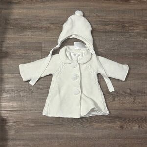 Mayoral White Knit Sweater with Hood